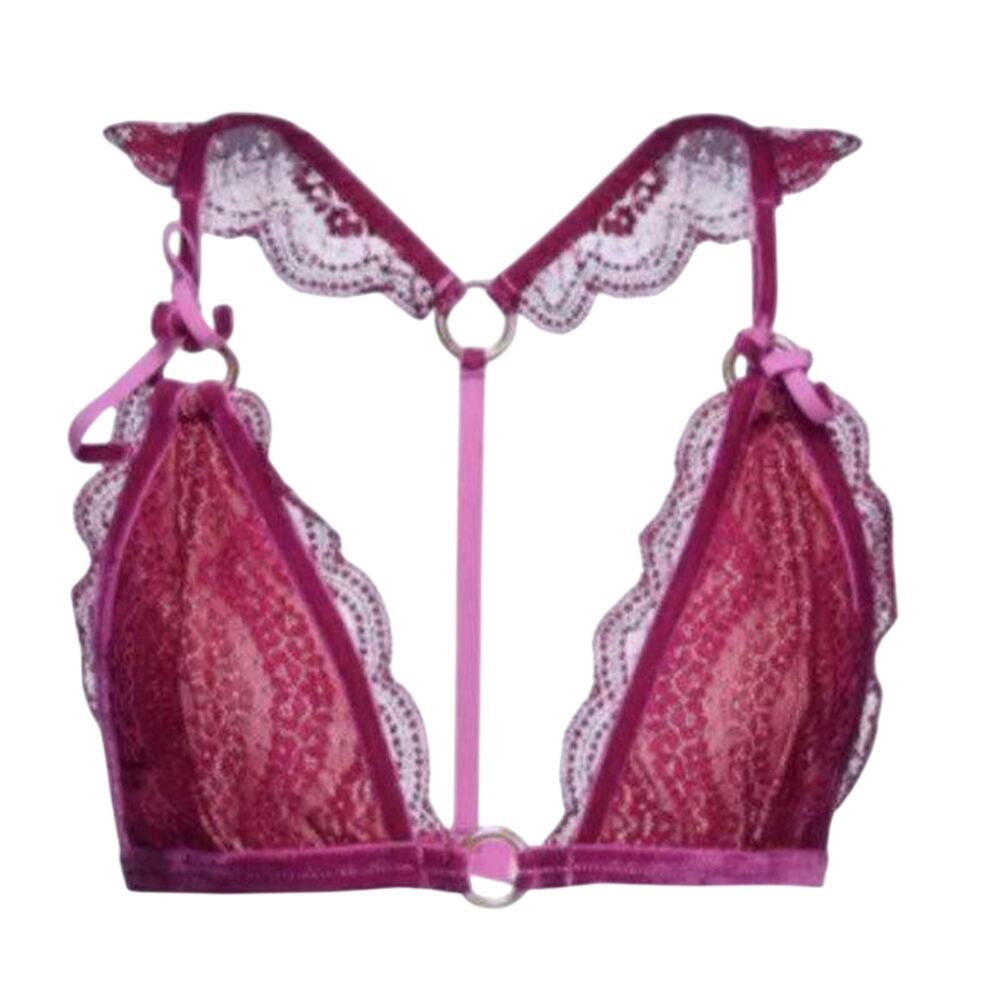 For Love and Lemons lace bra Cranberry Colored M